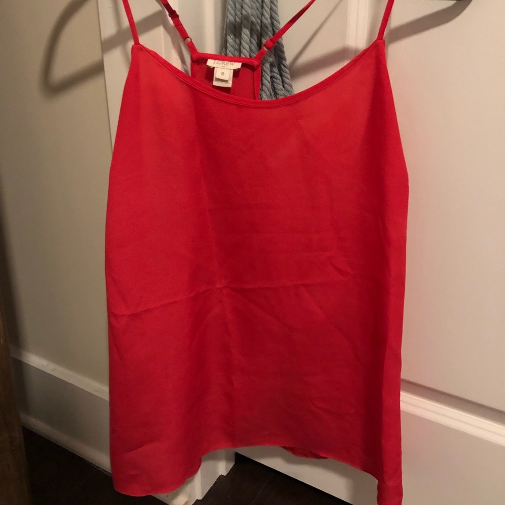 J. Crew Red Racerback Tank Top